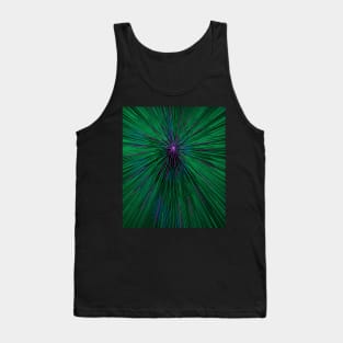 A colorful hyperdrive explosion - green with purple highlights version Tank Top